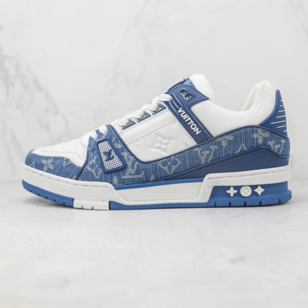 Louis Vuitton Trainer Low Monogram Denim Blue - Image 2